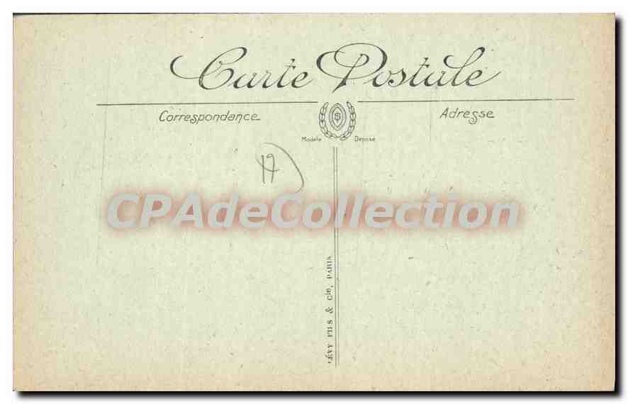 CPA Bureau Saint Palais Panorama — Verso