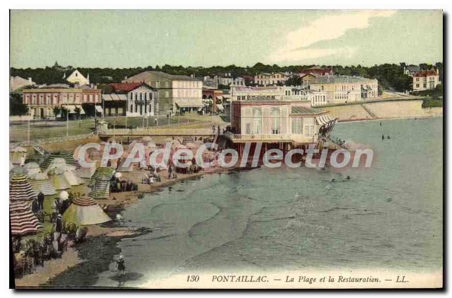 PONTAILLAC — La Plage et la Restauration — LL. n°130