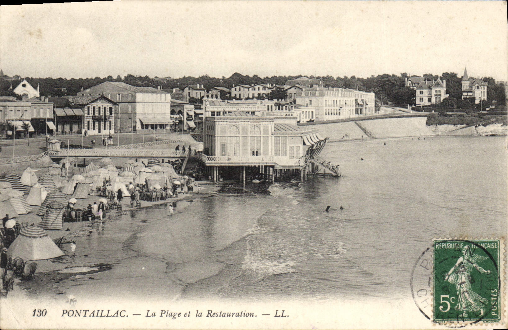 CPA Pontaillac La Plage Et La Restauration