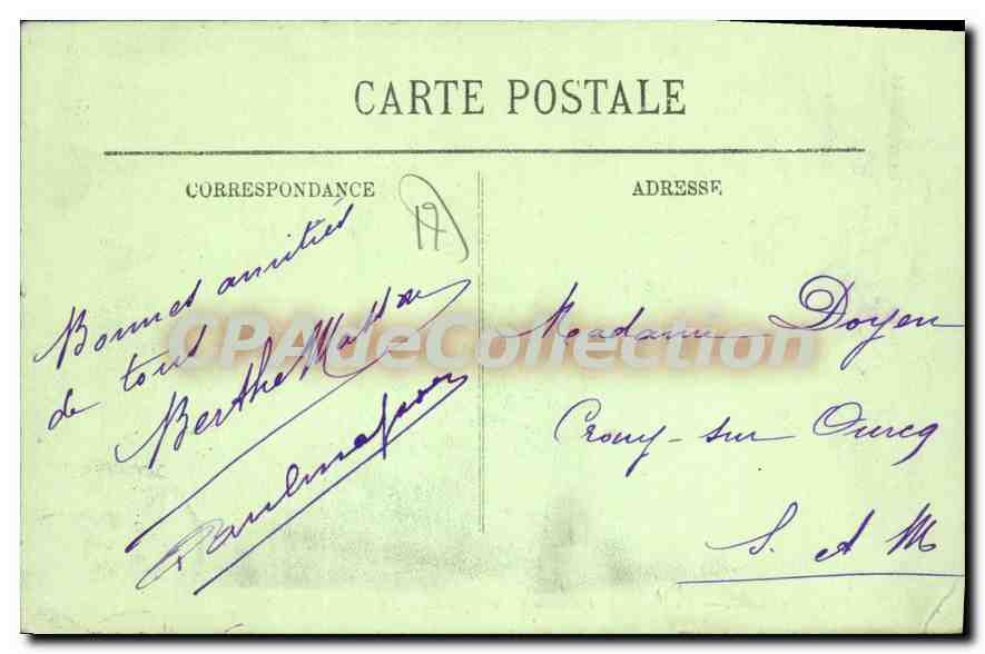 CPA Pontaillac La Plage Et La Restauration — Rückseite
