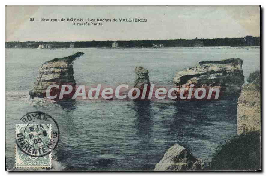 CPA Royan Les Roches De Vallieres A Maree Haute