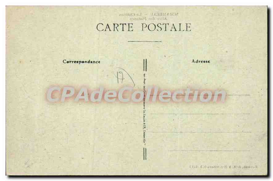 CPA Mirambeau Le Chateau Alles Des Platanes — Back