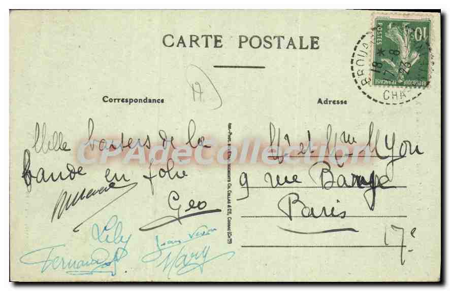 Brouage — Porte Nord (XVIIe siècle) — Collection de la Poste — Verso