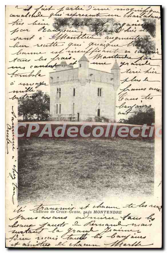 CPA Montendre Chateau De Croix Gente Pres