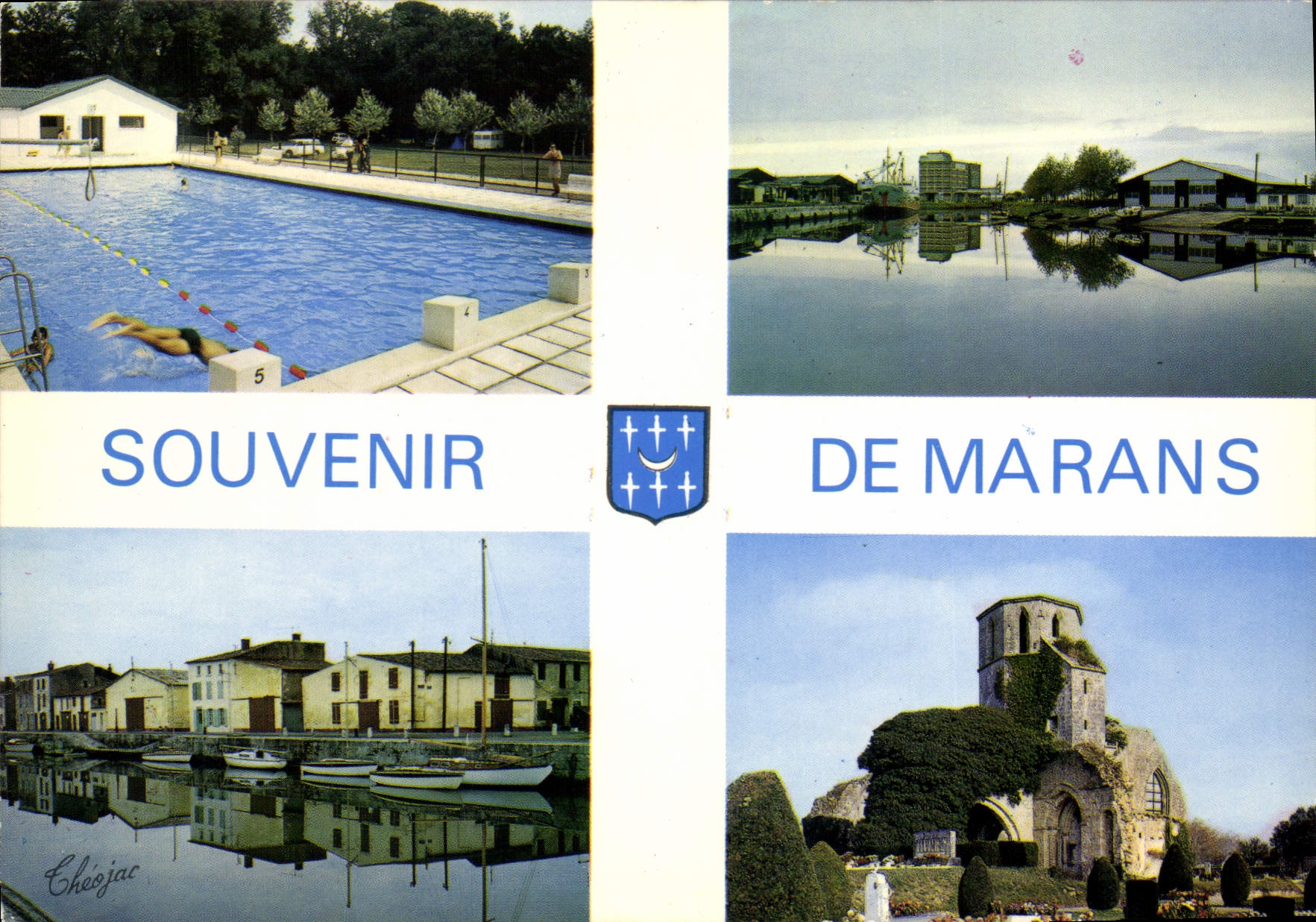 CPSM Marans La Piscine Le Port L'Eglise