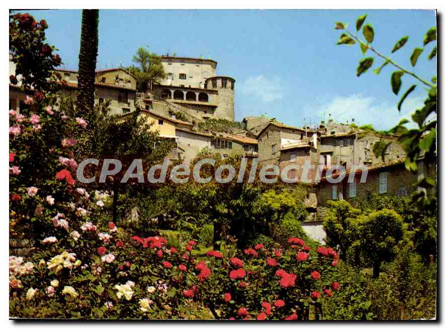 CPSM Nicois Le Bar Sur Loup Ses Fleurs Et Ses Vieilles Pierres
