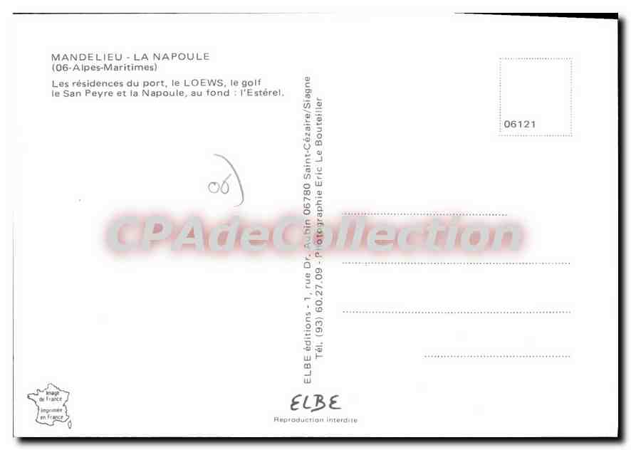 CPSM Mandelieu La Napoule Les Residences Du Port Le Loews Le Golf san peyre — Verso