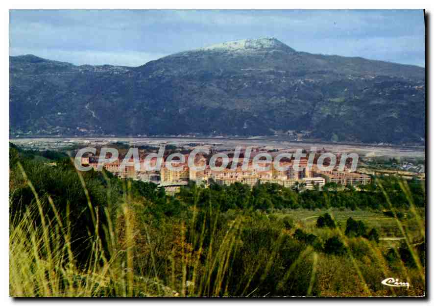 CPSM Carros Le Neuf Vue Generale Le Village Et La Vallee Du Var