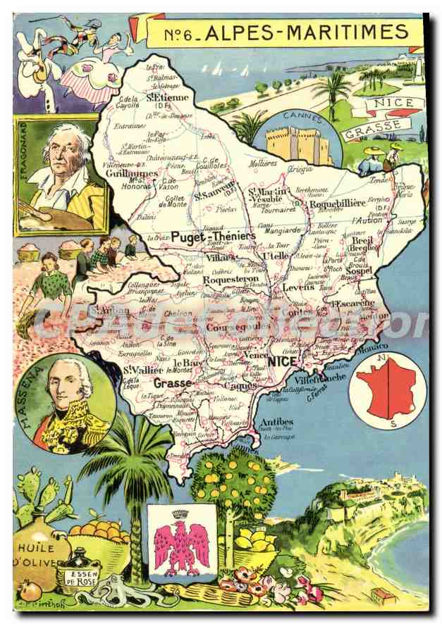 CPSM Alpes Maritimes Forme Et Du Comte De Nice