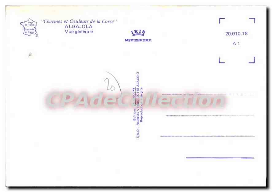 CPSM Algajola Vue Generale — Verso