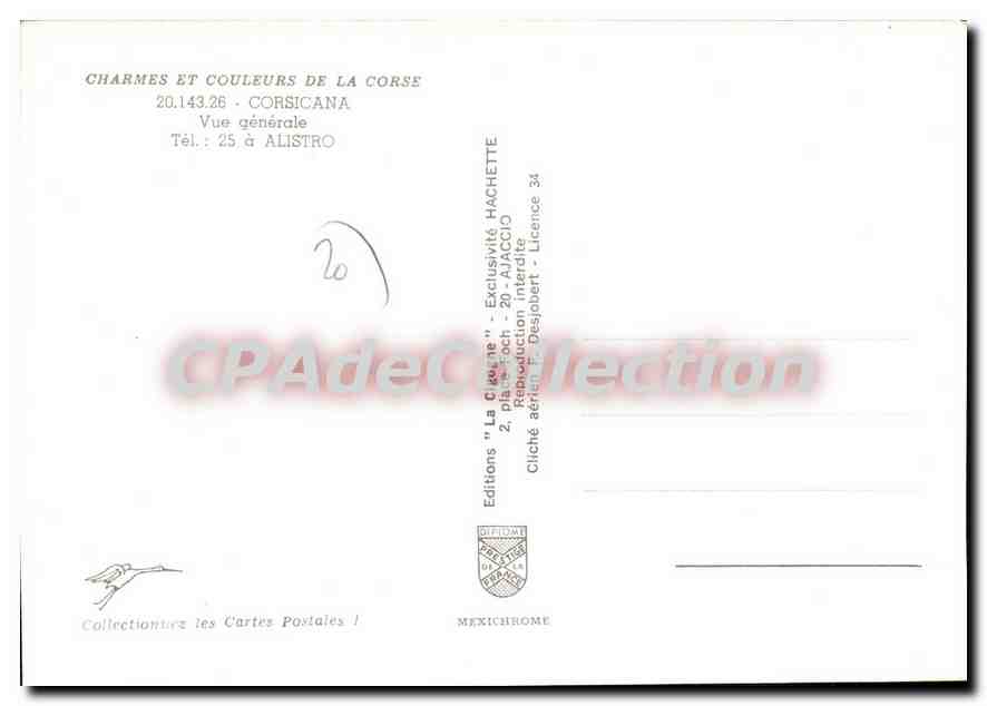 Alistro — Vue générale — Éditions 'La Cierne' n°20.143.26 — Verso