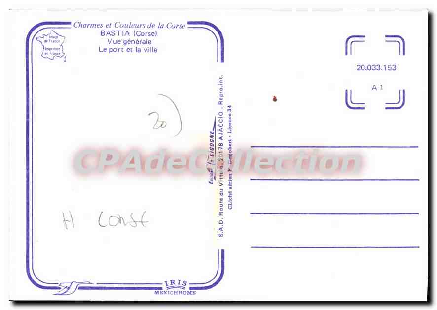 Bastia (Corse) — Vue générale — IRIS MEXICHROME — Reverso