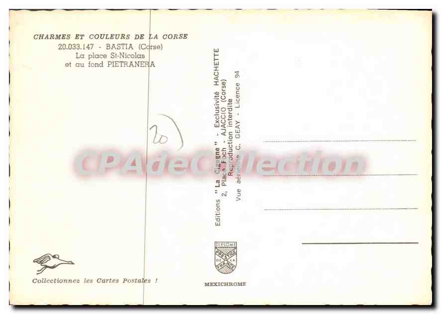 Bastia — Place St-Nicolas et fond Pietranera — Éditions Hachette — Reverso