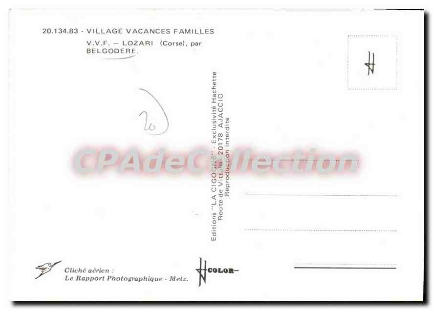 CPSM Lozari Par Belgodere — Verso