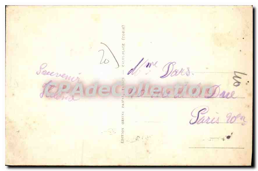 Calvi — La Basse Ville — Édition Orsini — Reverso