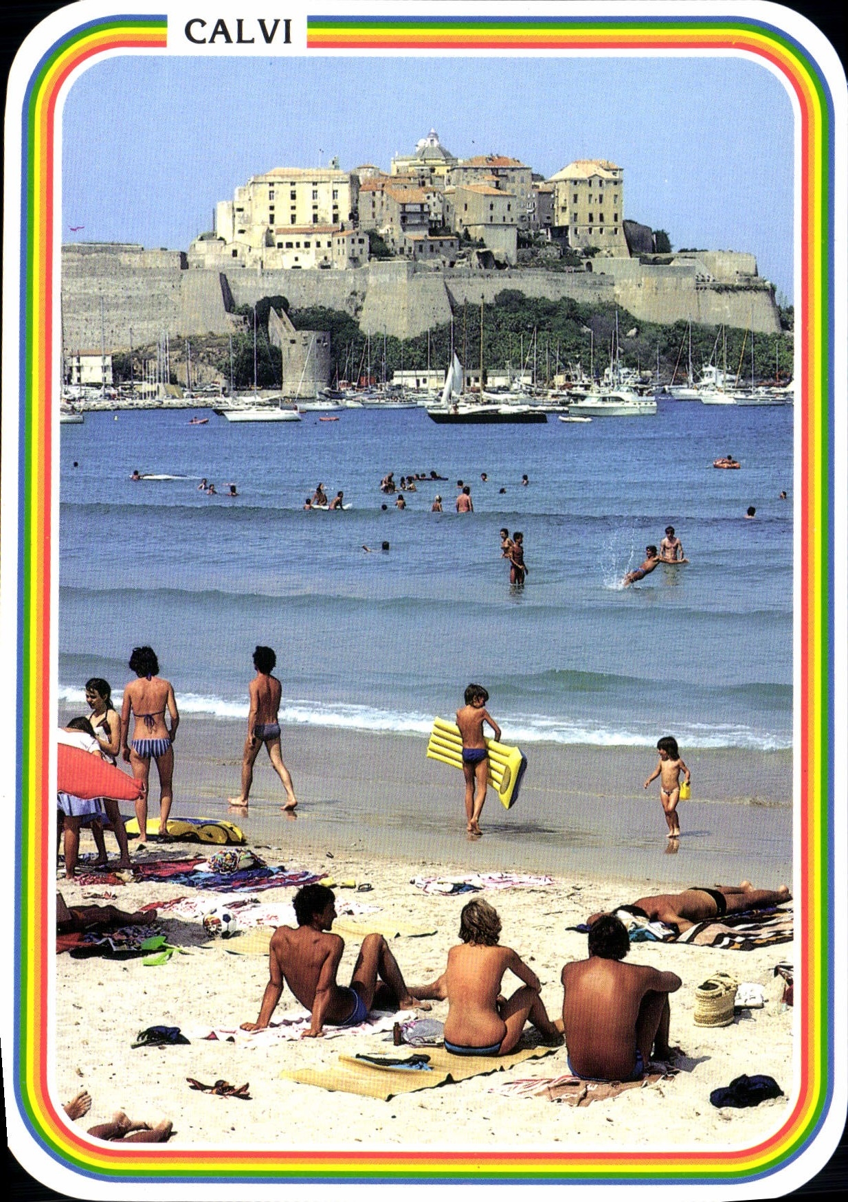 Calvi — plage et citadelle — Charmes et couleurs de la Corse, série 206113