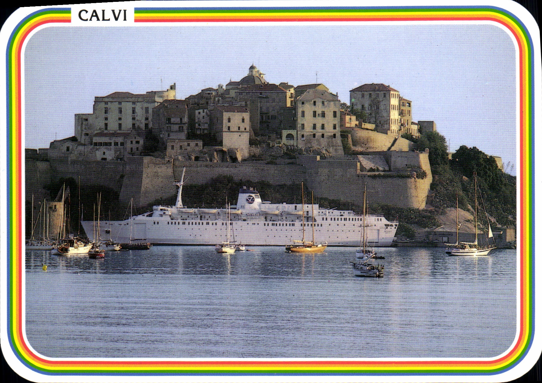 Calvi — Vue du port avec un grand navire — Éditeur : Toulouse