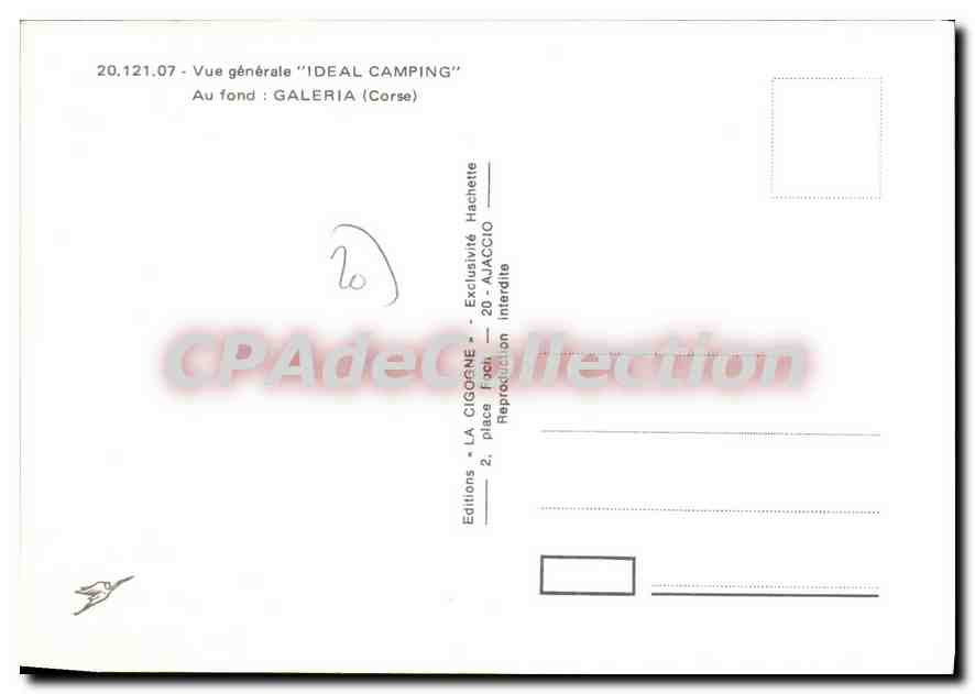 CPSM Galeria Vue Generale Ideal Camping — Verso