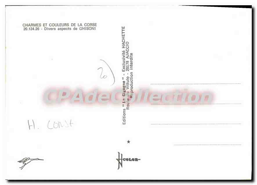 CPSM Charmes Et Couleurs De La Corse Ghisoni — Verso