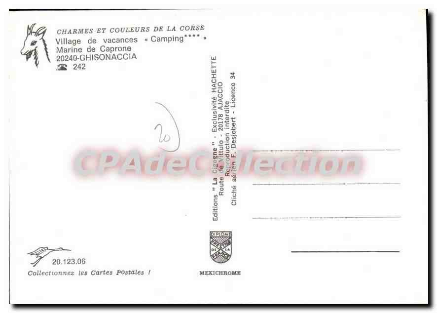 CPSM Marine De Caprone Ghisonaccia camping — Verso