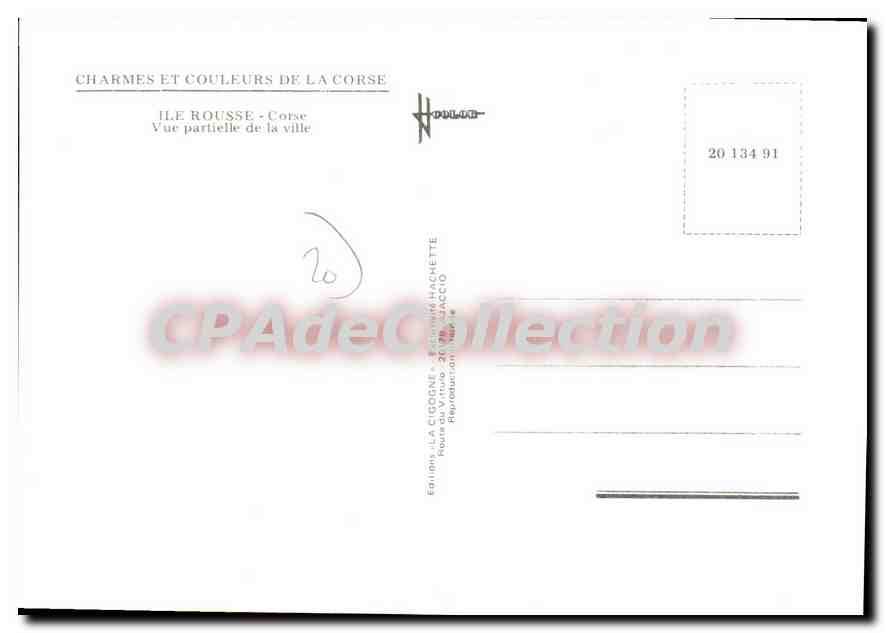 CPSM Ile Rousse Vue Partielle De La Ville — Verso