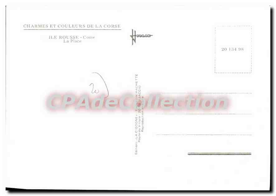 CPSM Ile Rousse La Place — Verso