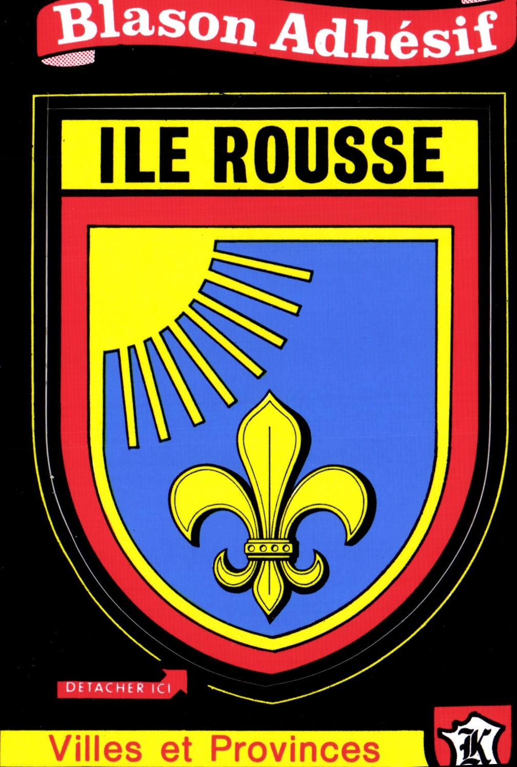 CPSM Blason Adhesif Ile Rousse