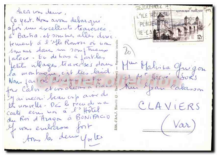 CPSM Ile Rousse — Verso