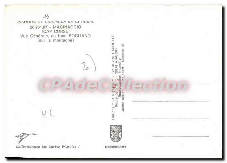 CPSM Maccinaggio Vue Generale Au Fond Rogliano — Verso