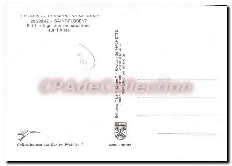 Saint-Florent — Petit refuge des embarcations sur l'Aliso — Editions Diplôme — Reverso