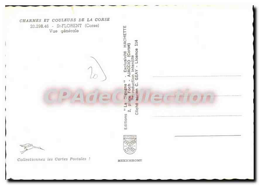 CPSM Saint Florent Vue Generale — Rückseite
