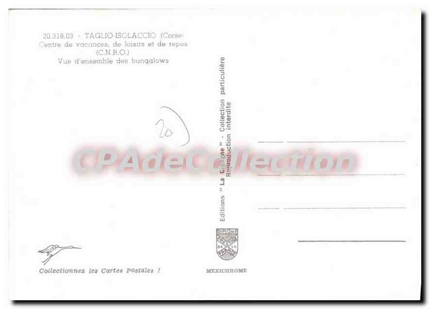 Taglio-Islaccio — Centre de vacances, de loisirs et de repos (C.N.R.O.) — Editions Diplôme — Verso