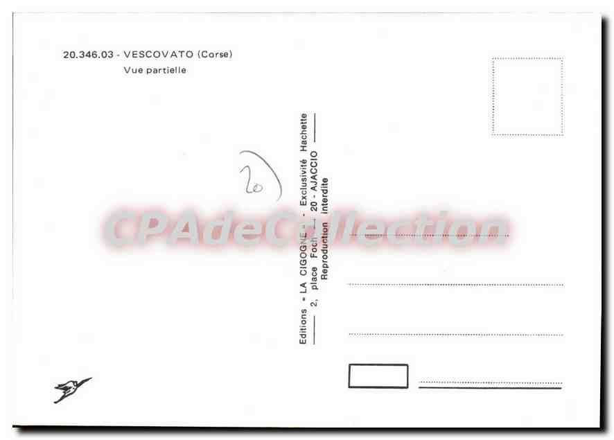 Vescovato (Corse) — Vue partielle — Editions LA CIGOGNE — Reverso