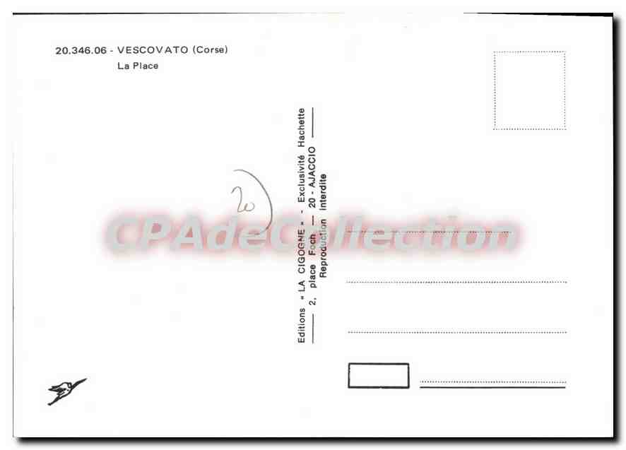 La Cigogne - Vescovato (Corse) — Place — Éditions La Cigogne — Verso