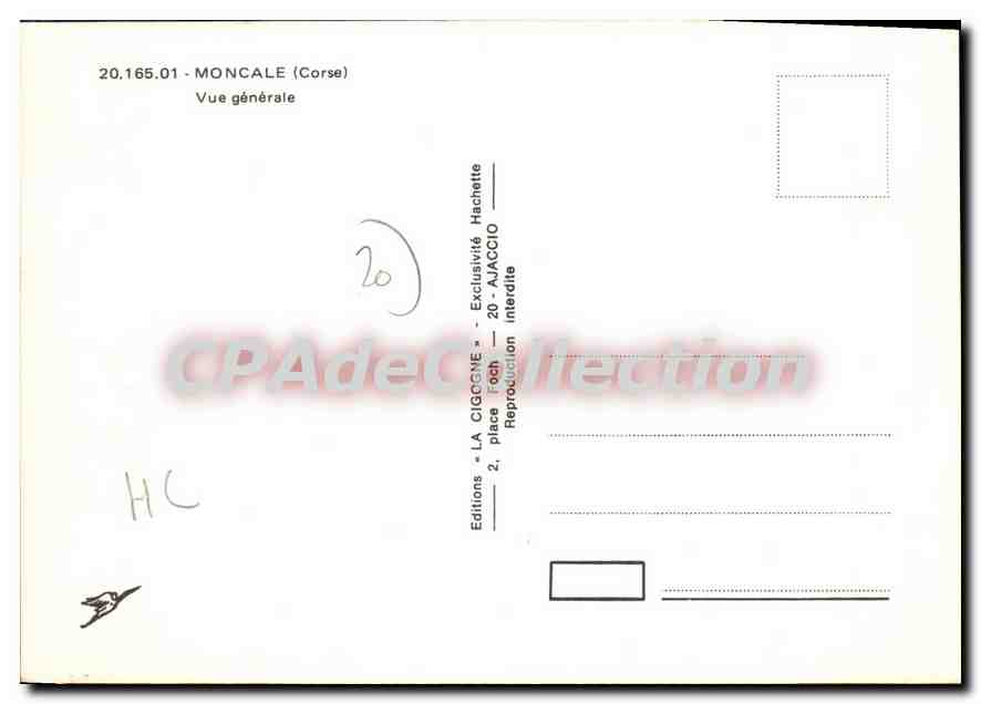 CPA Moncale Vue Generale — Verso