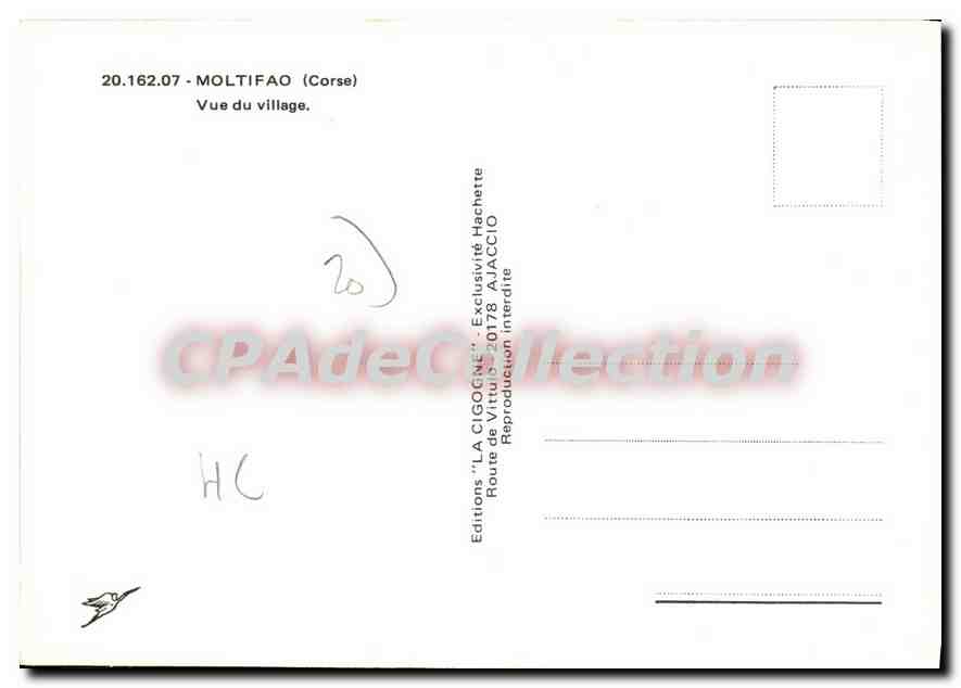 CPA Moltifao Vue Du Village — Verso