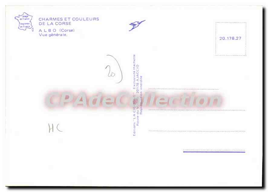 CPSM Charmes Et Couleurs De La Corse Albo Vue Generale — Verso