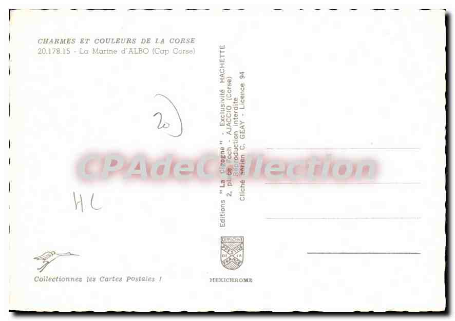 CPSM La Marine D'Albo — Verso