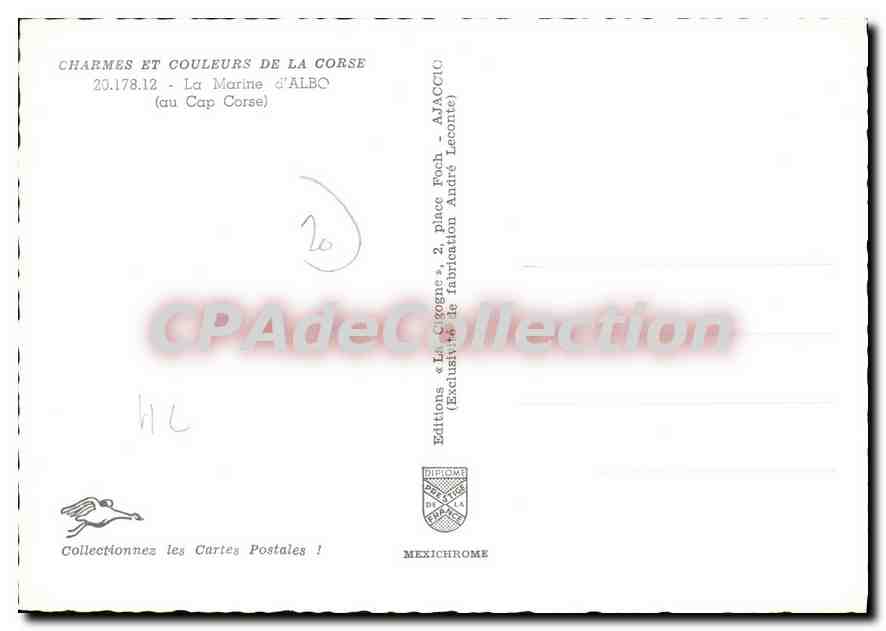 CPSM La Marine D'Albo Charmes Et Couleurs De La Corse — Verso