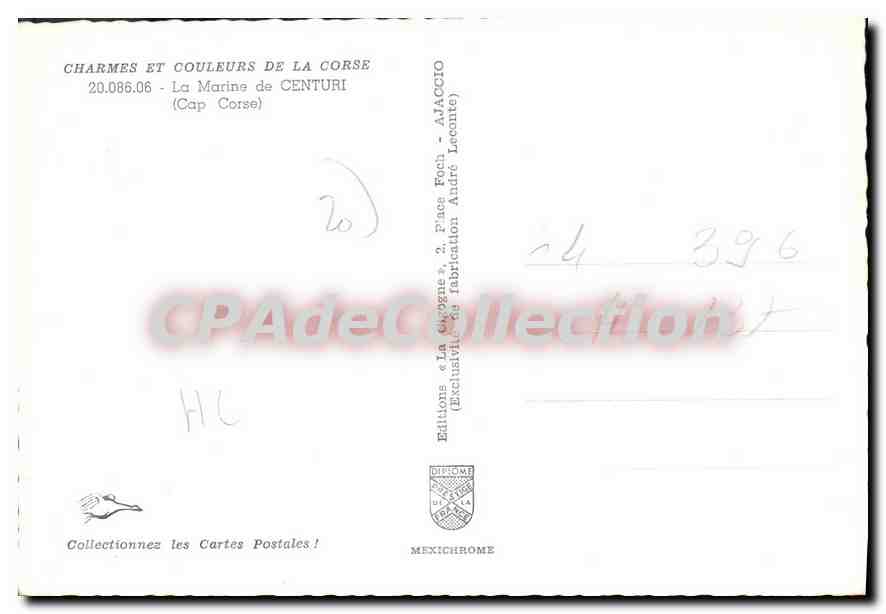 CPSM La Marine De Centuri — Verso