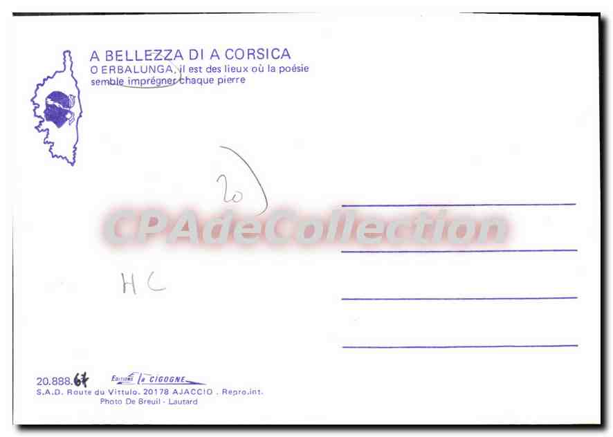 CPSM A Bellezza Di A Corsica O Erbalunga — Verso