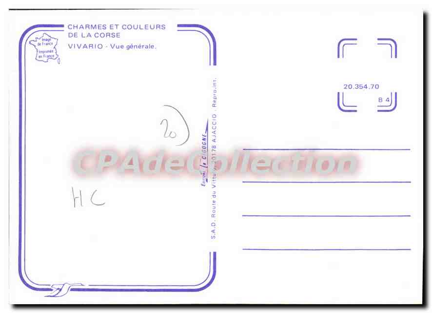 CPSM Charmes Et Couleurs De La Corse Vivario Vue Generale — Verso