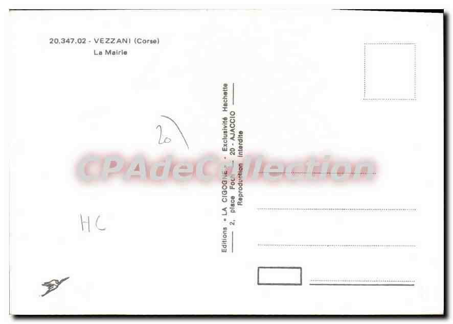 CPSM Vezzani La Mairie — Verso