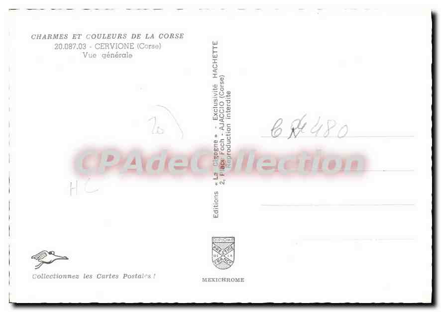 CPSM Cervione Vue Generale — Verso