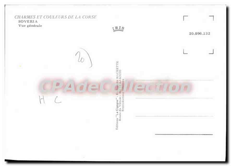 Soveria — Vue générale — Éditions 'La Cigogne', Édouard Hachette — Verso
