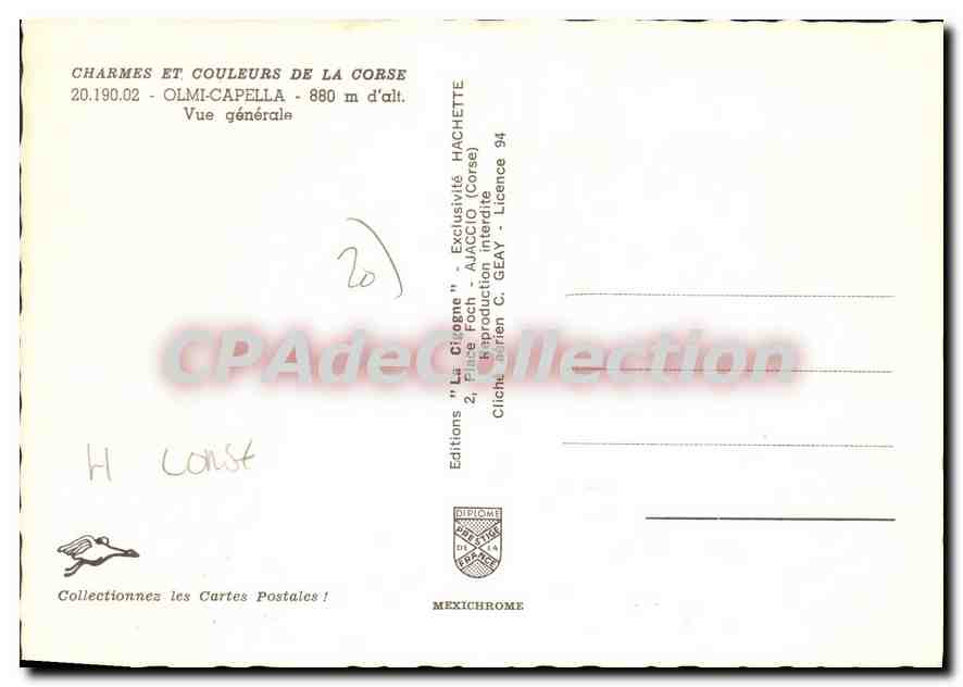 CPSM Olmi Capella Vue Generale — Verso