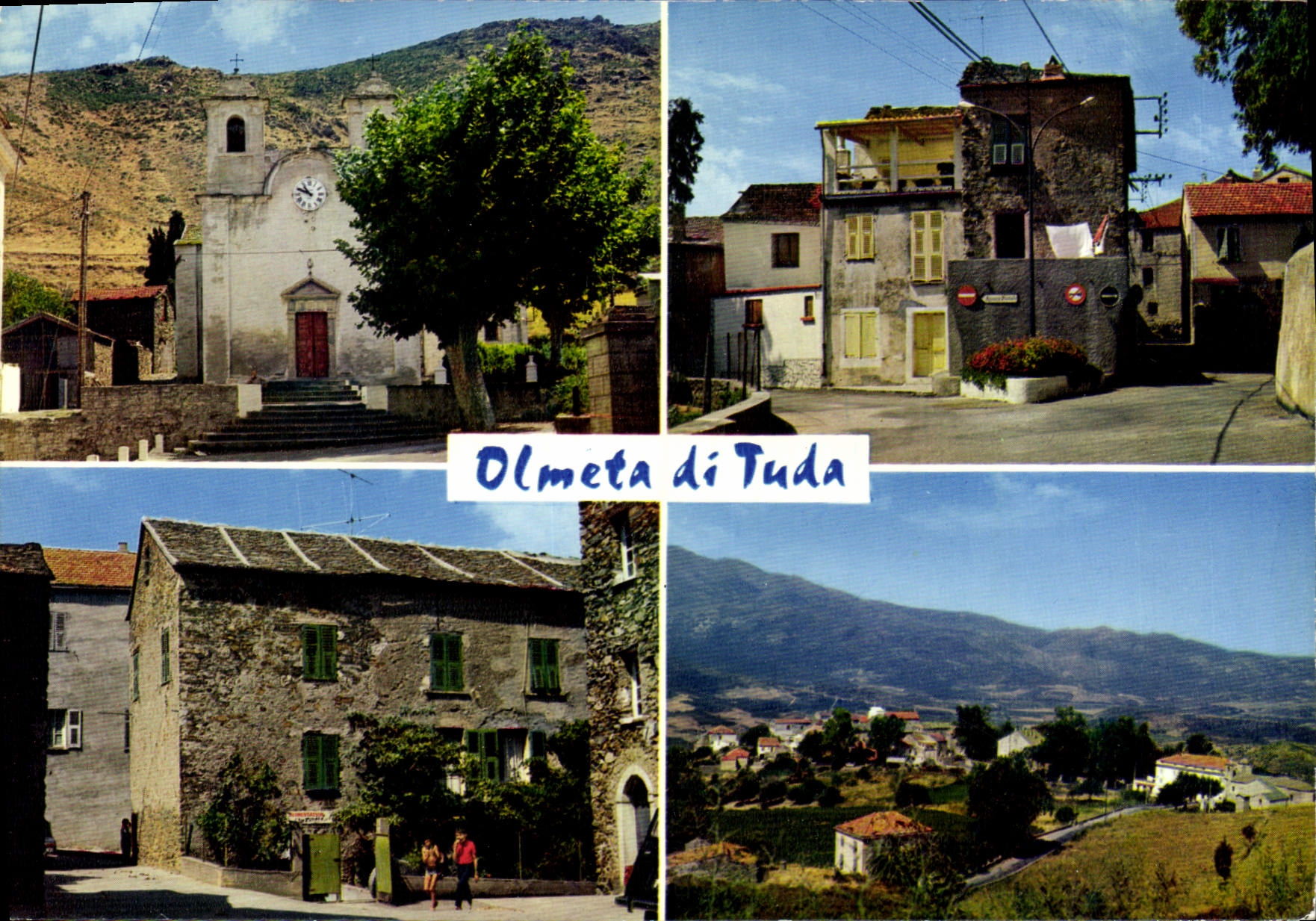 Olméta di Tuda — Vue du village et de l'église — Éditions La Cimène