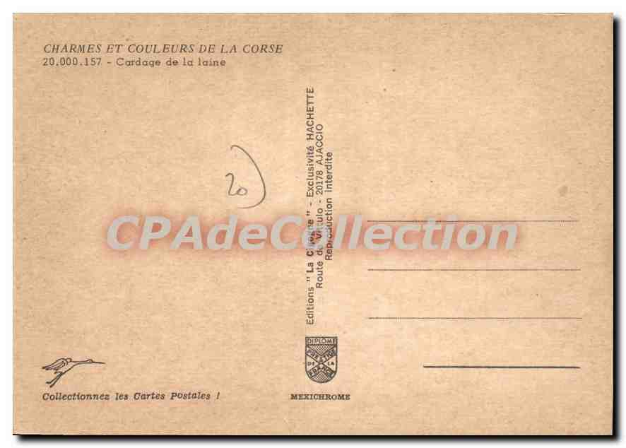 Cardage de la laine — Corse — Éditions 'La Cité' Hachette — Reverso