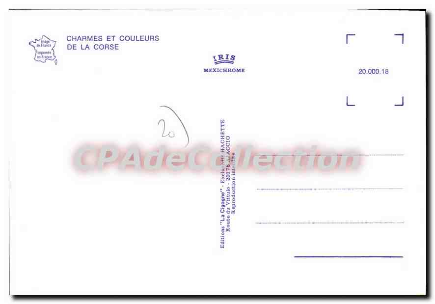 Sourire à la Fontaine — scène bucolique avec âne — IRIS MEXICHROME — Verso