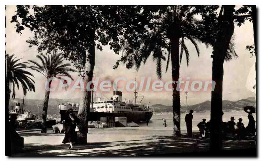 Ajaccio (Corse) - Quai Napoléon — vue du port avec vapeur — Éditions d'Art, Paris